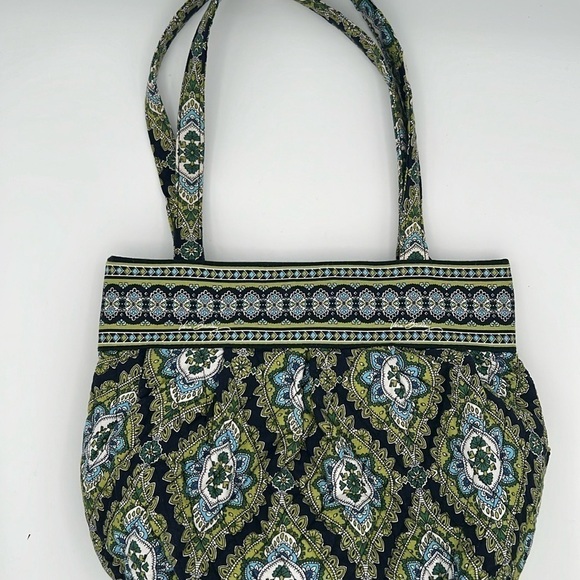 Vera Bradley Handbags - Vera Bradley Hannah Cambridge pattern blue green white purse tote shoulder bag
